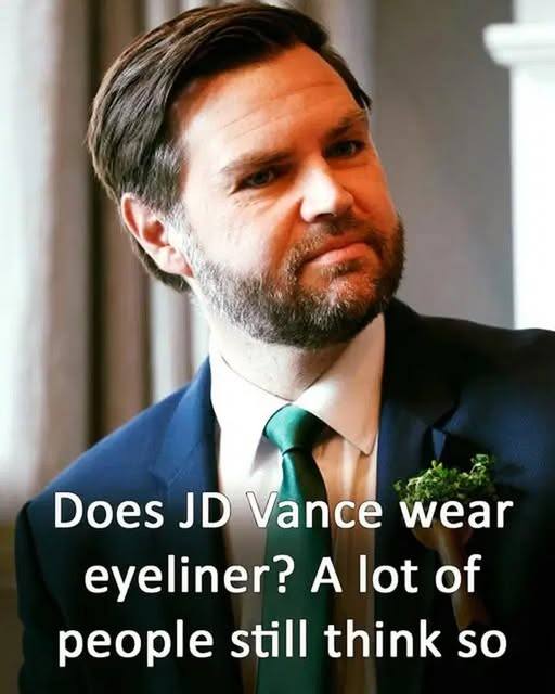 Does JD Vance wear eyeliner? A lot of people still think so