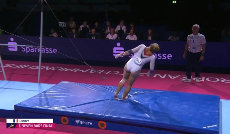 Gymnast Lorette Charpy Suffers a Shocking Injury Just Moments After Completing Her Final Routine!