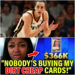 “Angel Reese Reportedly Frustrated as Caitlin Clark’s Trading Card Shatters Records While Hers Remains Unsold”