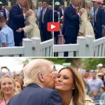 A true gentleman! — Trump Kisses Melania, Points Proudly as Crowd Cheers at Easter Egg Roll – Video