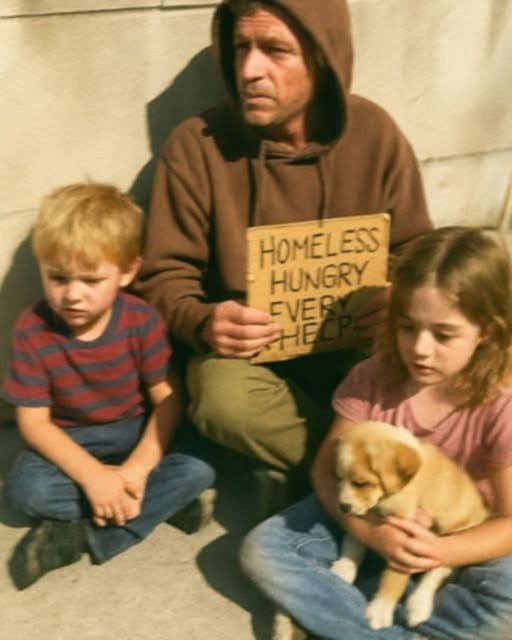 WE’RE HOMELESS, BUT MY DAUGHTER STILL MAKES SURE THE PUPPY EATS FIRST