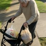 She used a rollator to walk six blocks in order to bring some soup to her neighbor.