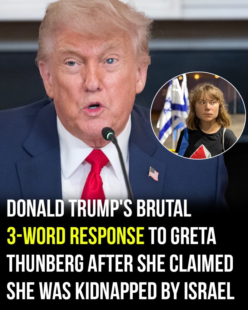 Trump reacts to Greta Thunberg’s kidnapping claim with 3 blistering words