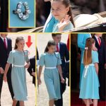 “I CAN’T BELIEVE IT!” Princess Charlotte, 10, Mesmerizes the World in Stunning Teal Dress and Diamond Horseshoe Brooch Gifted by the Late Queen at Trooping the Colour 2025! The Hidden Truth Behind the Young Princess’ Outfit Will Sh0ck You