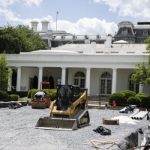 The White House Rose Garden is almost unrecognizable now