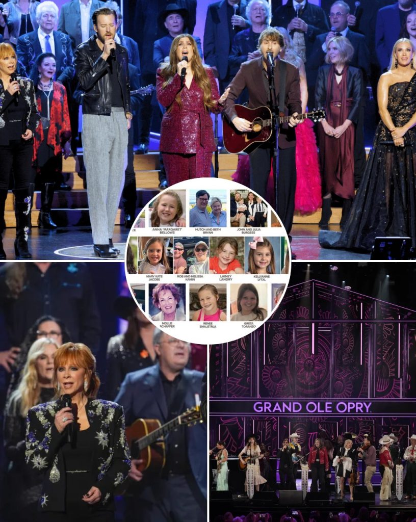 They Thought the Show Was OverâThen 50 Country Legends Did the Unthinkable for Texas. Just as the final note faded and the curtain began to fall, something no one expected happened. Reba, Garth, Carrie, Vince Gill, Trisha, Lady A, and over 50 Grand Ole Opry icons quietly returned to the stageânot for an encore, not for applause, but for something heartbreakingly real. In complete silence, they locked arms and sang âWill the Circle Be Unbroken,â dedicating the soul-stirring harmony to the victims of the devastating Texas flood. No lights. No cameras. Just tears, raw voices, and a single candle glowing at center stage. Audience members were seen openly weeping, whispering, âThis wasnât a performance⊠it was a prayer.â