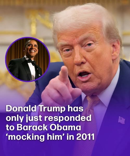 Donald Trump has only just responded to Barack Obama âmocking himâ in 2011