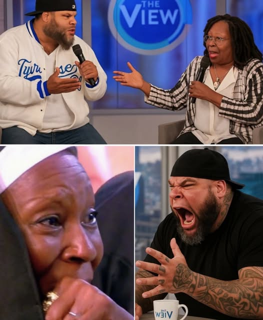 “Cut It! Get Him Off My Set!” — Whoopi Goldberg’s Meltdown Can’t Stop Tyrus From Torch­ing ‘The View’ On Live TV Whoopi screamed, but Tyrus didn’t back down. “YOU DON’T GET TO SILENCE ME — I’M NOT PART OF YOUR SCRIPTED CIRCUS!” he fired back, eyes locked on the stunned panel. Joy tried to mock him. Mistake. “FAKE LAUGHS WON’T HIDE YOUR LIES. I’M HERE TO BURN THE MASK OFF!” Before walking off, he left one final blow: “YOU WANTED A CLOWN — YOU GOT A TRUTH BOMB. DEAL WITH IT.” And with that, the studio fell silent. Social media? Exploded.