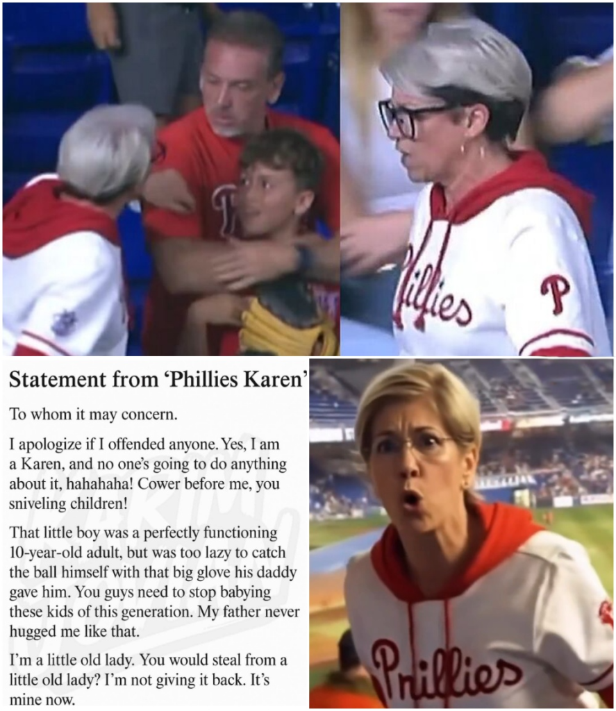 😱 SHOCKING! Phillies Karen apologized to the audience but criticized the 10-year-old boy with a shocking word and affirmed “I will not give it back. It’s mine now. Please don’t call me Phillies Karen anymore. KARIN TOVIA”