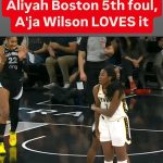 👀 A’ja Wilson LOVES Aliyah Boston’s 5th foul | WNBA playoffs basketball Indiana Fever