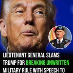 Ex-lieutenant general slams Trump for breaking unwritten rule while speaking to military leaders