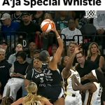 👀 A’ja SPECIAL WHISTLE Wilson gets away with SHOVE in back, then TRAVEL | WNBA playoffs basketball