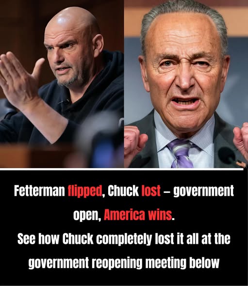 BREAKING: Enough Democrats just voted to advance the bill to reopen the government — and Fetterman was the final straw!