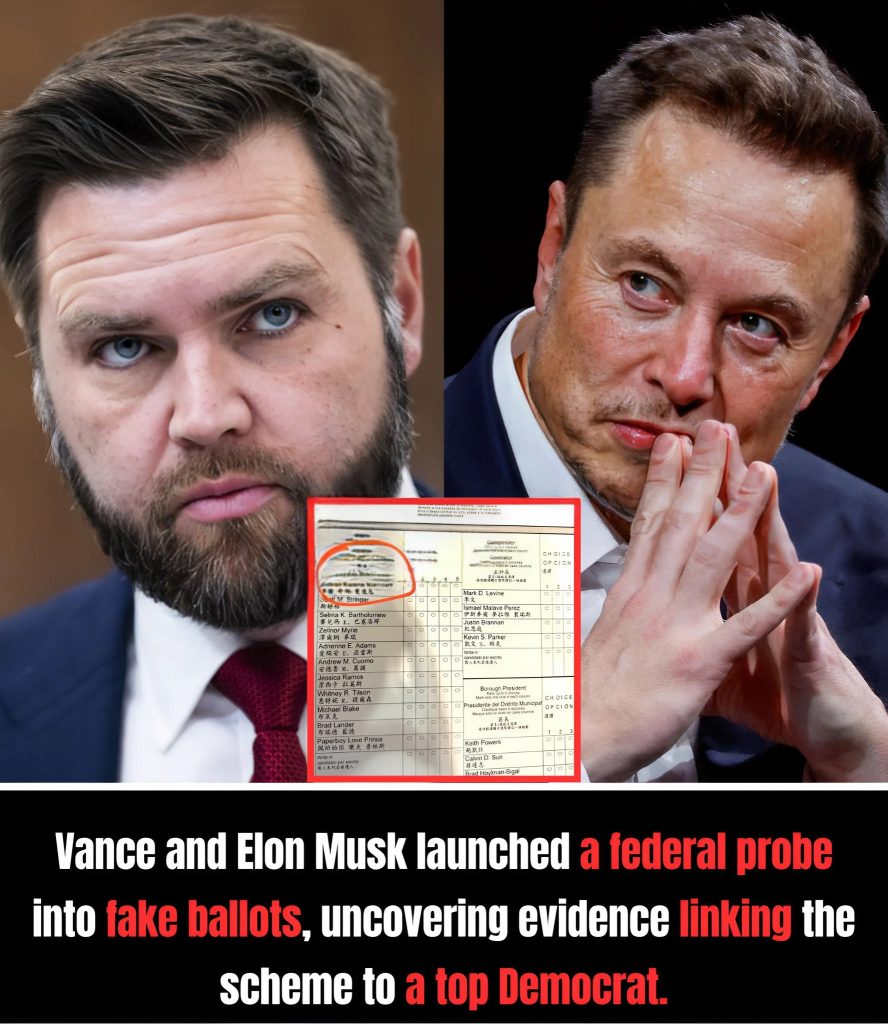JD VANCE AND ELON MUSK OPEN FEDERAL PROBE INTO MASSIVE FAKE BALLOT SCANDAL