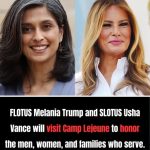 BREAKING: FLOTUS Melania Trump and SLOTUS Usha Vance are teaming up for a major visit to Camp Lejeune