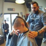 She walked into the barbershop to get her hair cut short as it had begun falling.