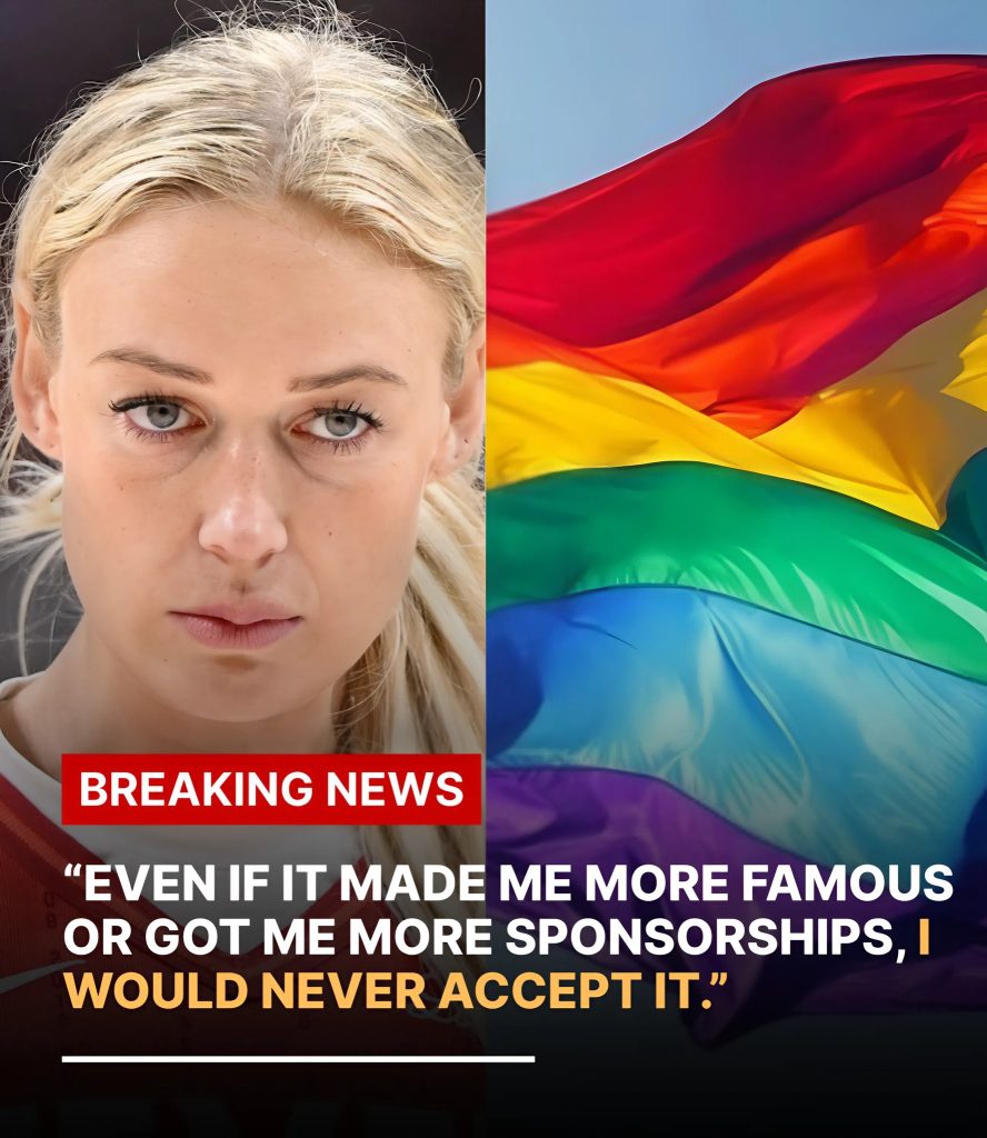 “EVEN IF IT MADE ME MORE FAMOUS OR GOT ME MORE SPONSORSHIPS, I WOULD NEVER ACCEPT IT.” – WNBA star Sophie Cunningham has sparked outrage after refusing to play with the Pride-themed basketball honoring the LGBTQ+ community